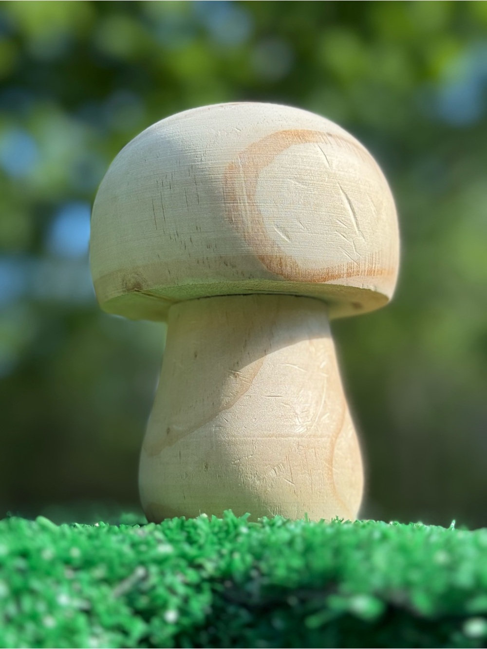 🍄 Hand Carved Wooden Mushroom Decor Boho Cottagecore Art